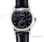 Mont blanc Knock off Star Legacy Moon phase Black Dial Watch Swiss Clone 1:1